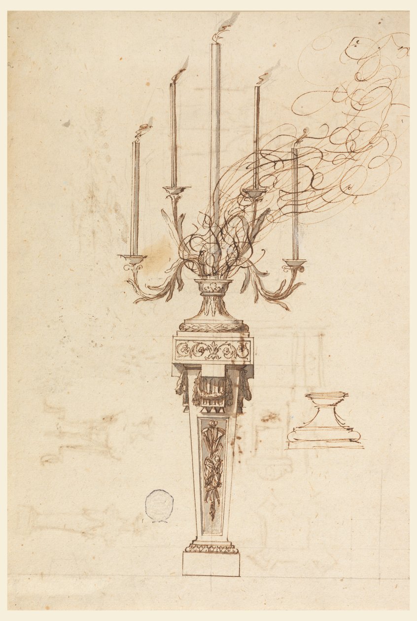 Tervezés kandeláberhez alkotó: Carlo Marchionni