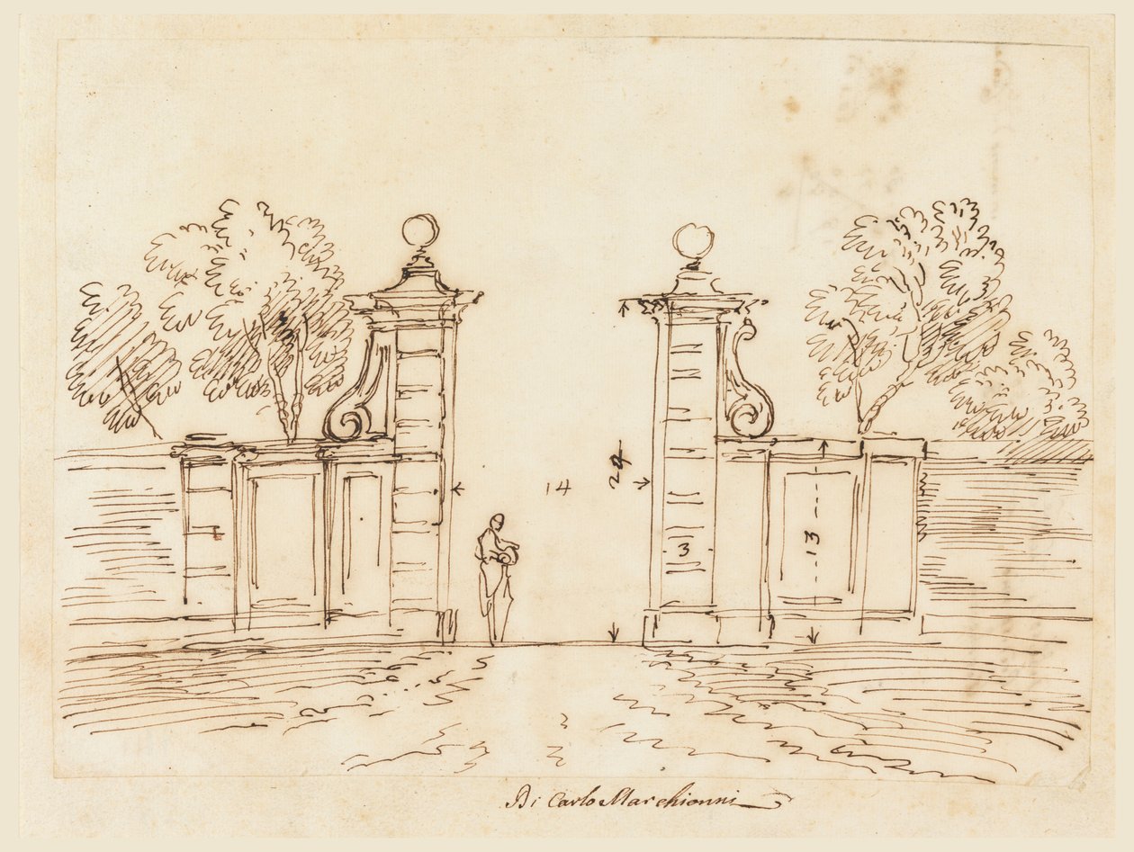 Tervezés egy villa kapujához alkotó: Carlo Marchionni