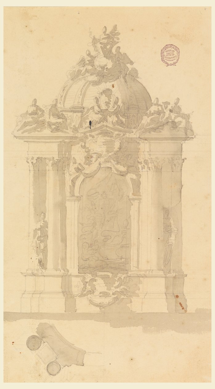 Oltár tervezése alkotó: Carlo Marchionni