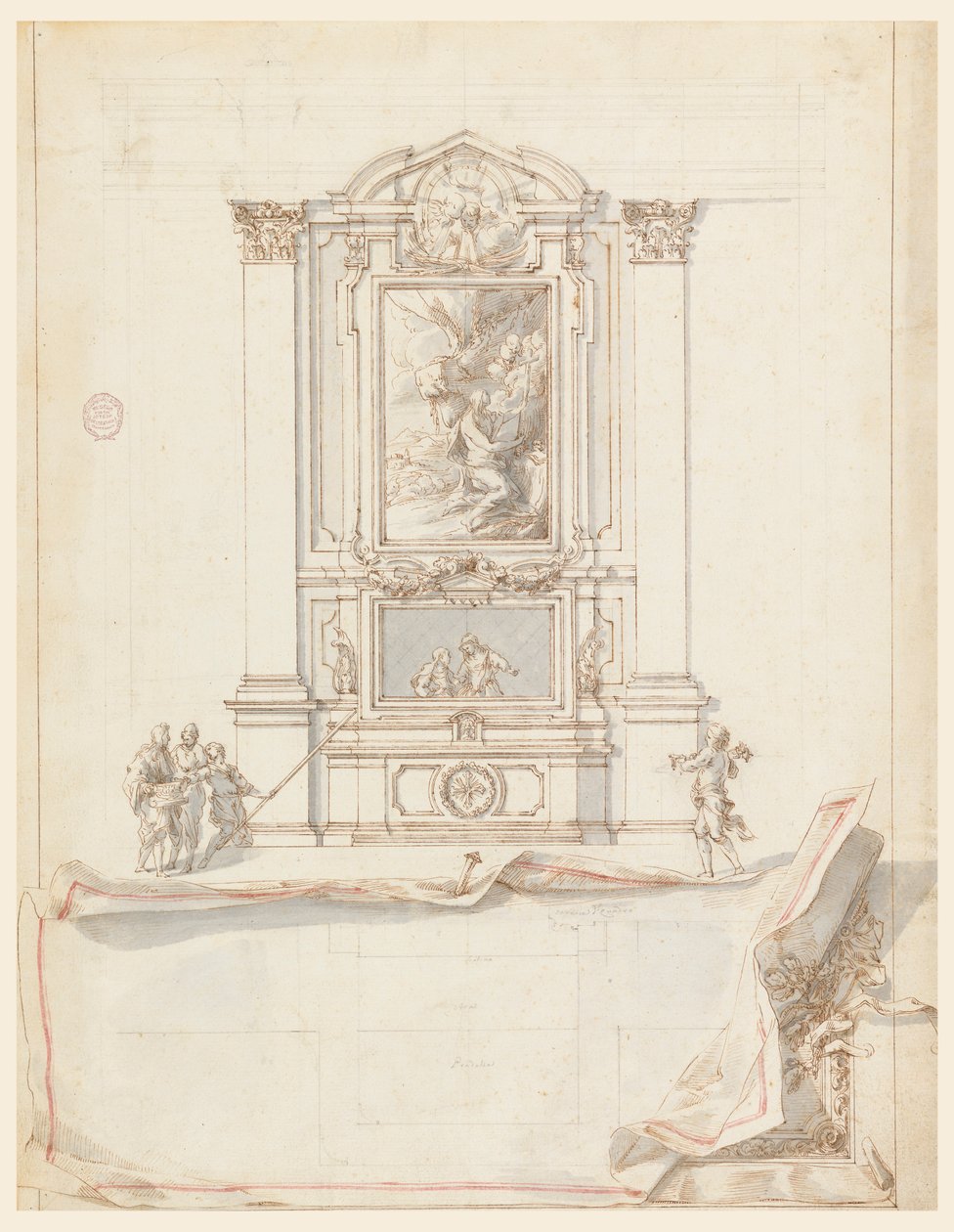 Oltár tervezése alkotó: Carlo Marchionni