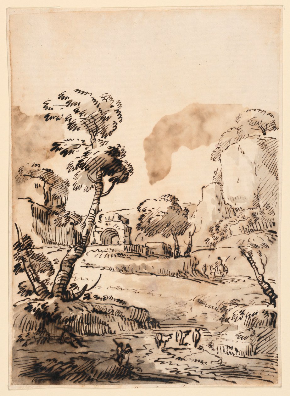 Rajz, Pásztortáj, 1760-1780 alkotó: Carlo Marchionni