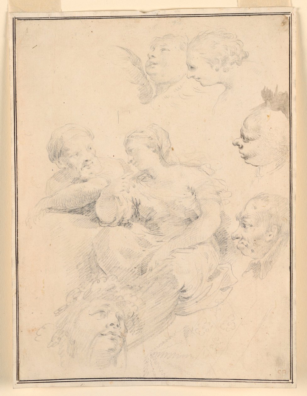 Rajz, Figurális vázlatok, 1775 alkotó: Carlo Marchionni