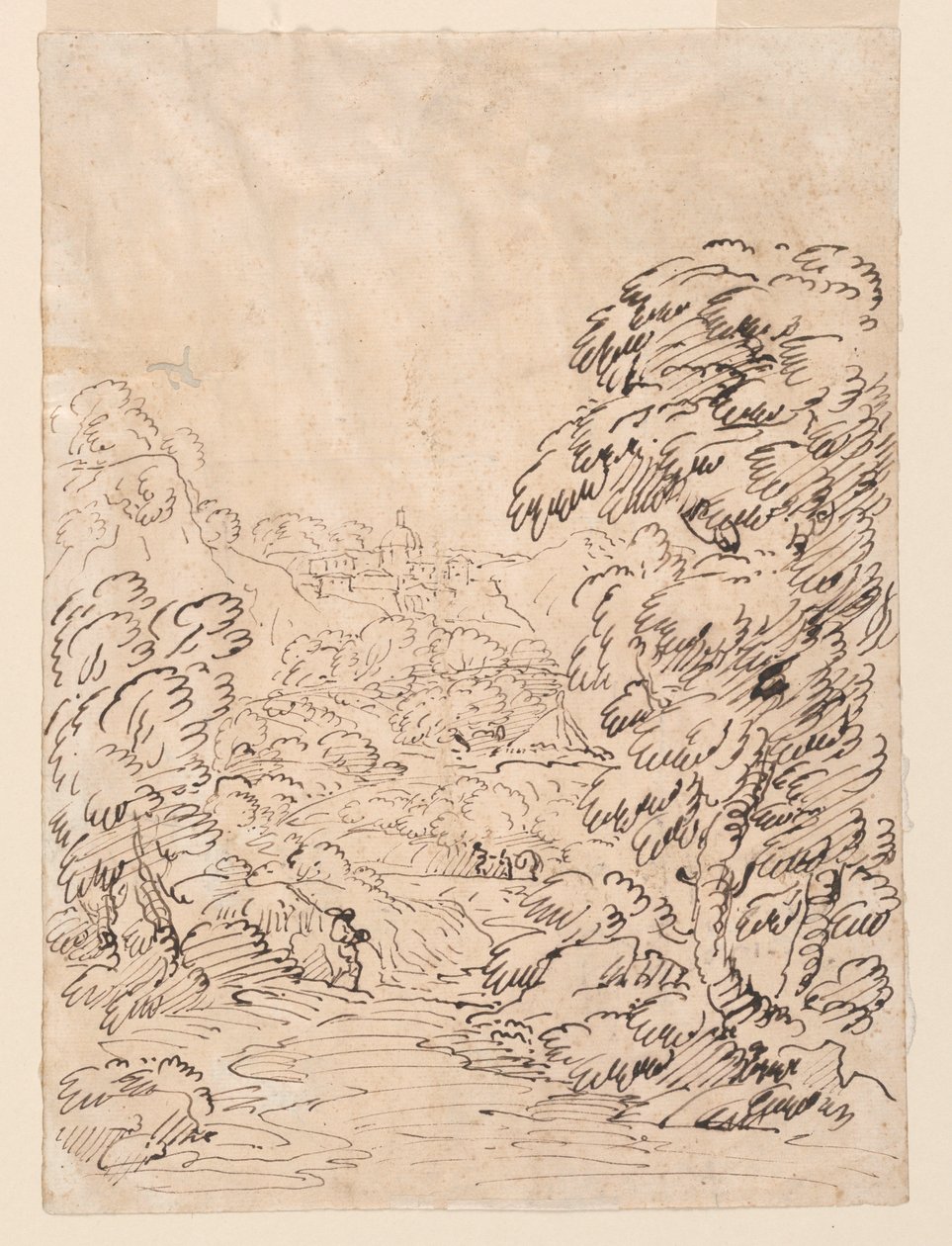 Rajz, Egy hegyi városba vezető út, 1750-86 alkotó: Carlo Marchionni