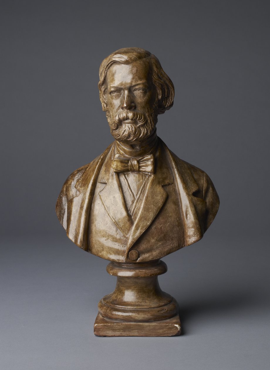 Sir John Charles Robinson mellszobra (gipsz mellszobor, bronz színű) alkotó: Carlo Marochetti