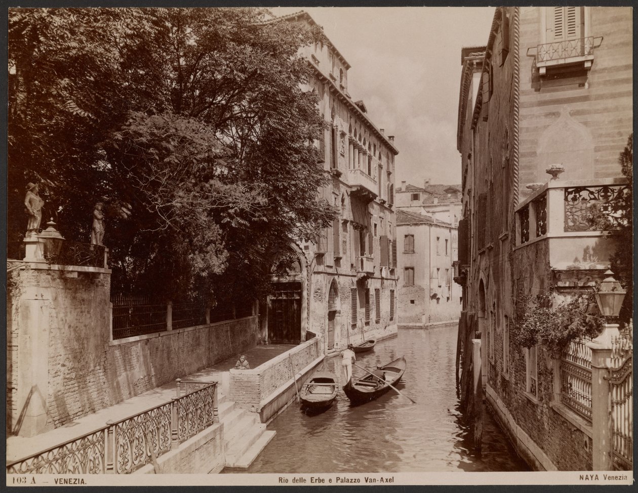 Rio delle Erbe és Palazzo Van-Axel alkotó: Carlo Naya