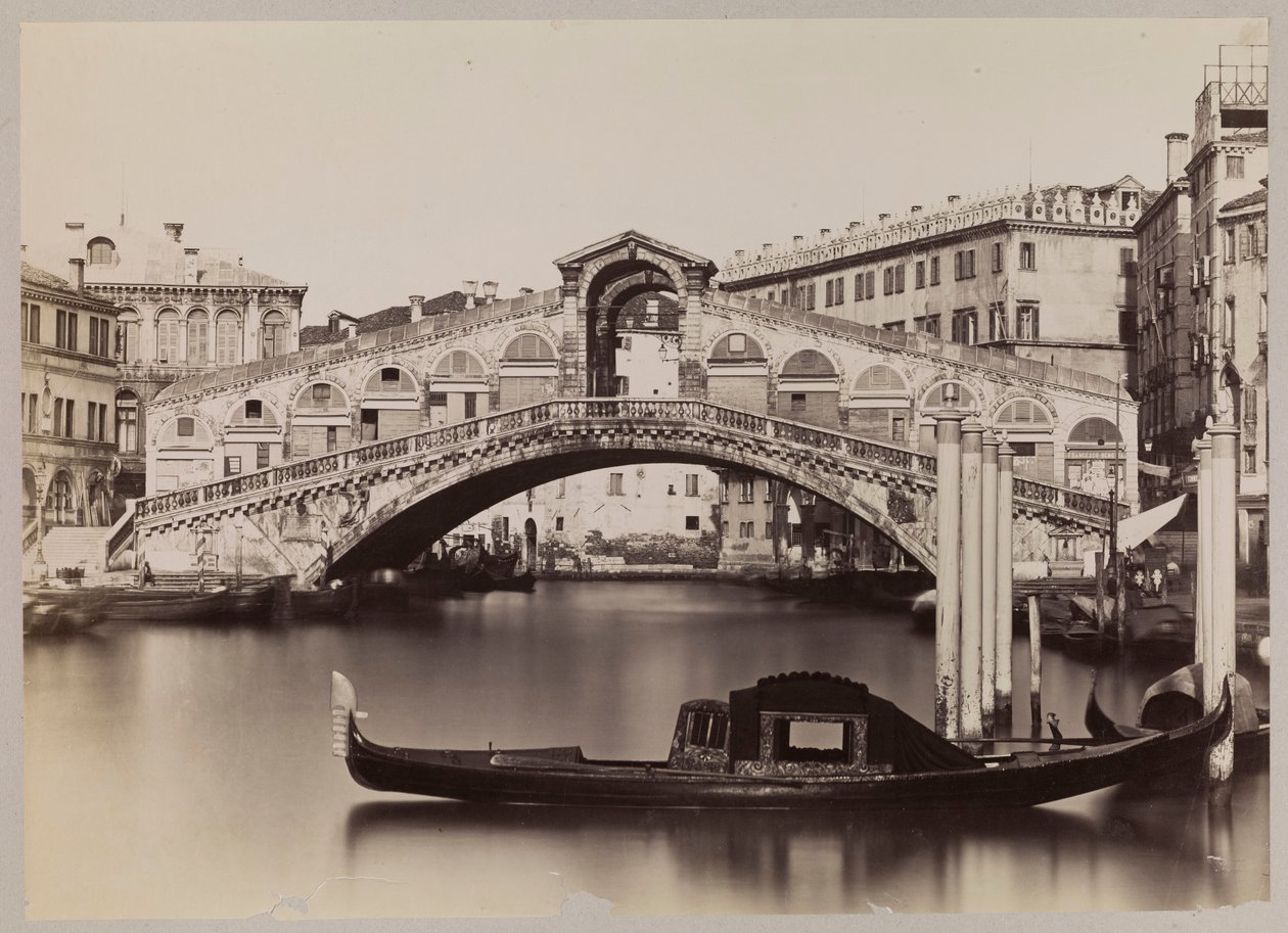 Velence. A Canal Grande, kilátással a Ponte di Rialto-ra alkotó: Carlo Naya