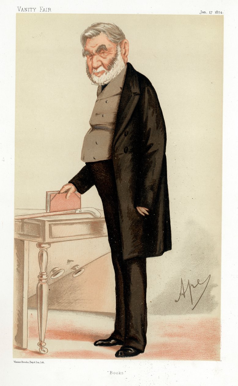 Anthony Panizzi olasz bibliográfus, 1874 alkotó: Carlo Pellegrini