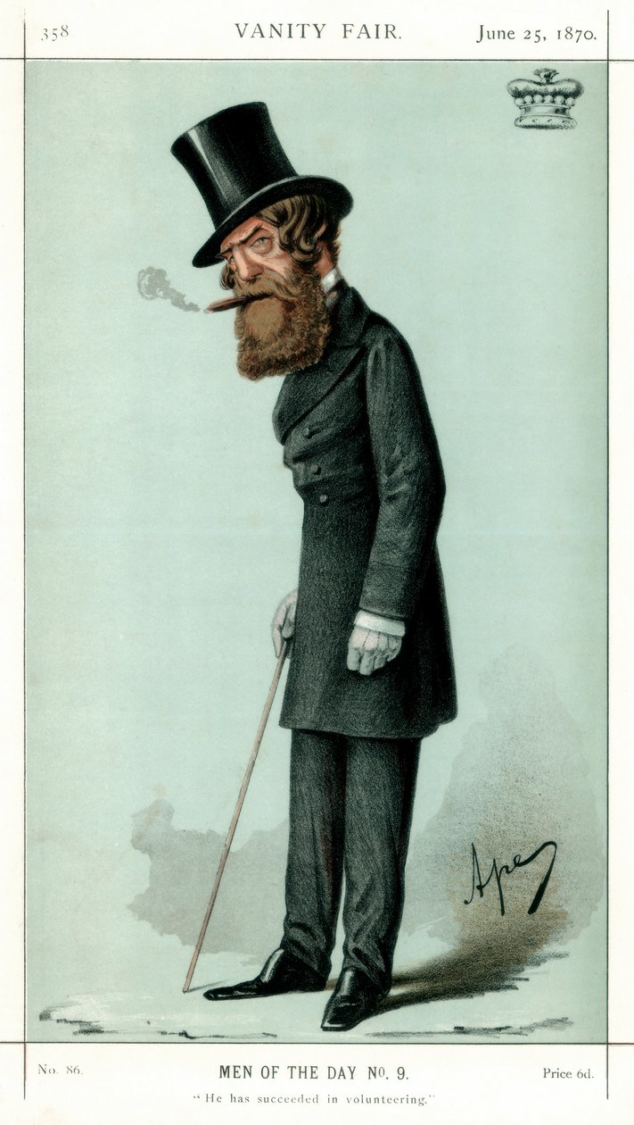 Sikeres önkéntes munkát végzett, Ranelagh vikomt, 1870. alkotó: Carlo Pellegrini