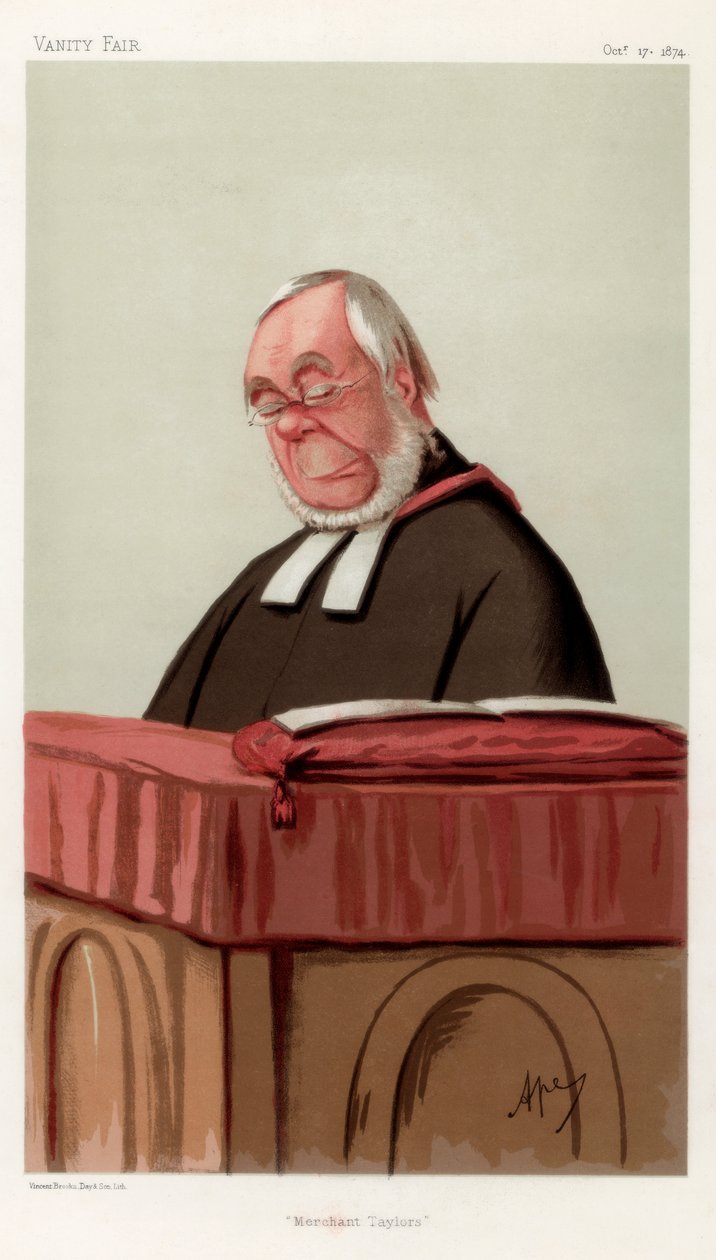 Taylors kereskedő, James Augustus Hessey tiszteletes, DCL, 1874. alkotó: Carlo Pellegrini