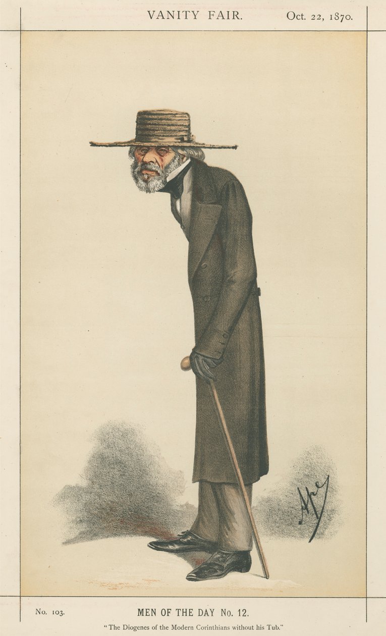 A modern korinthosziak Diogenésze kád nélkül, Thomas Carlyle (Vanity Fair sorozat) alkotó: Carlo Pellegrini