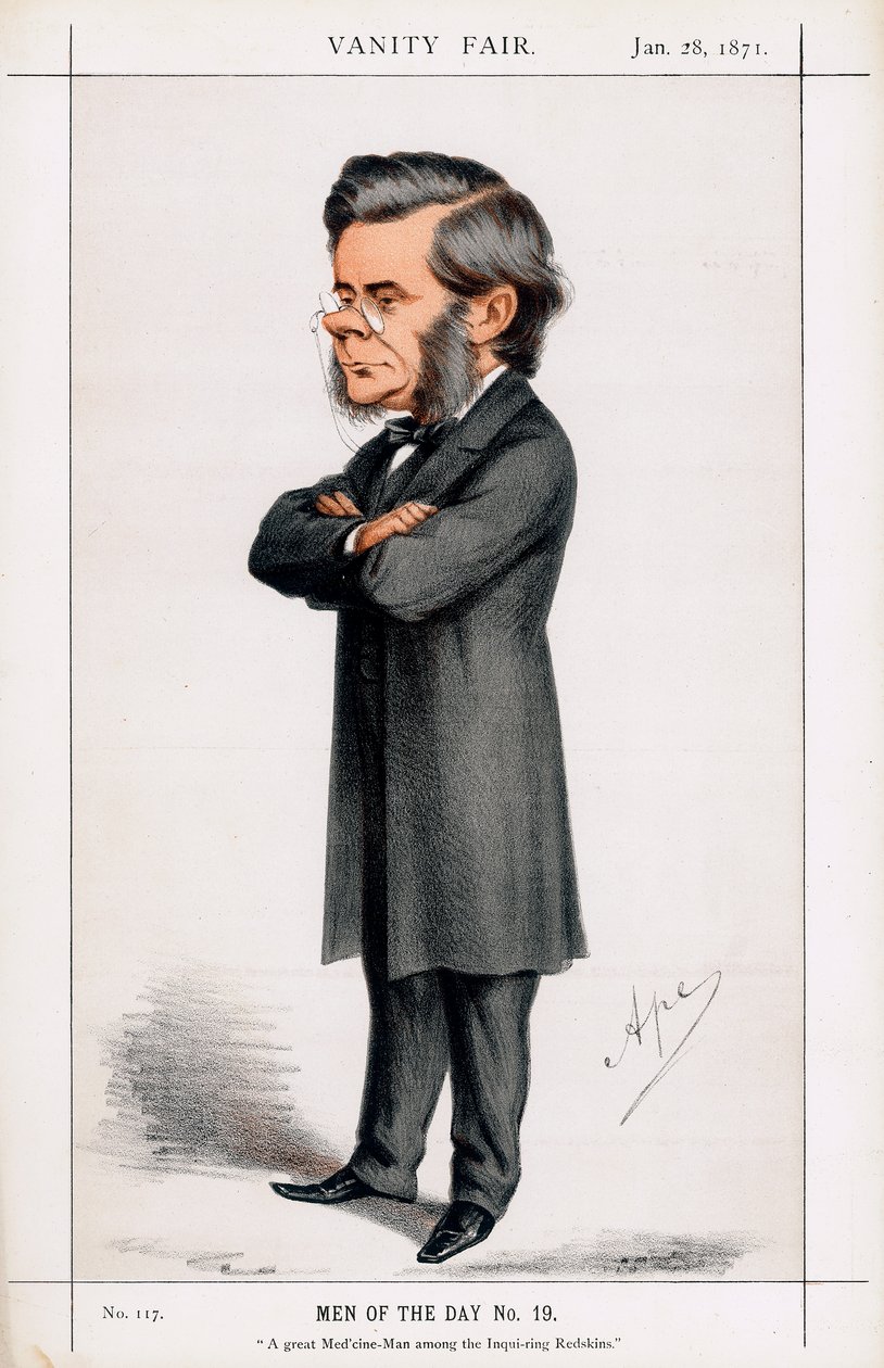 Thomas Henry Huxley brit biológus, 1871 alkotó: Carlo Pellegrini