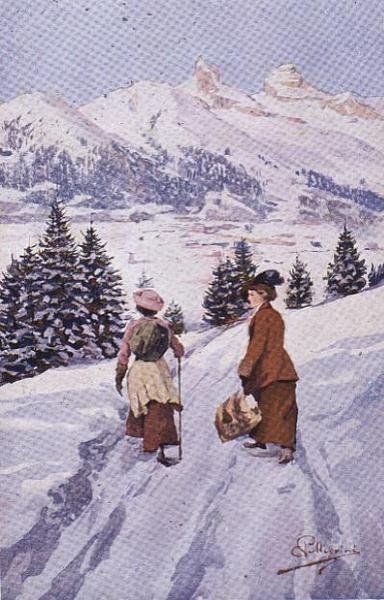 Két nő sétál a hóban a Tour d