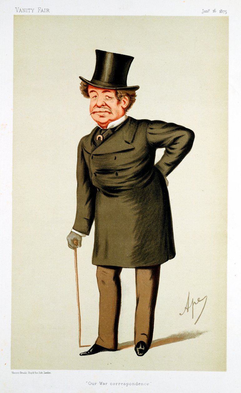 William Howard Russell ír származású brit újságíró, 1875 alkotó: Carlo Pellegrini