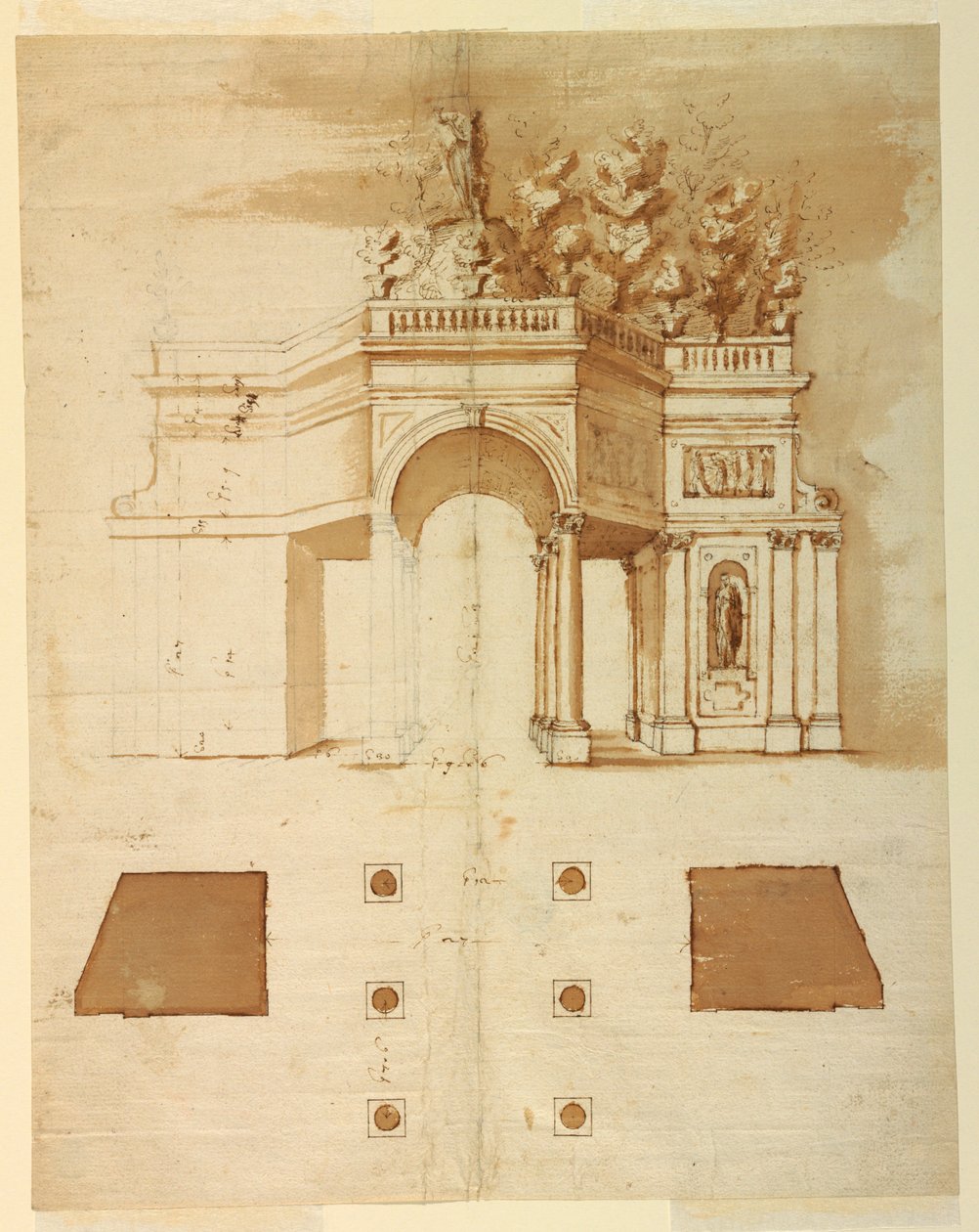 Tervezés egy loggia számára alkotó: Carlo Rainaldi