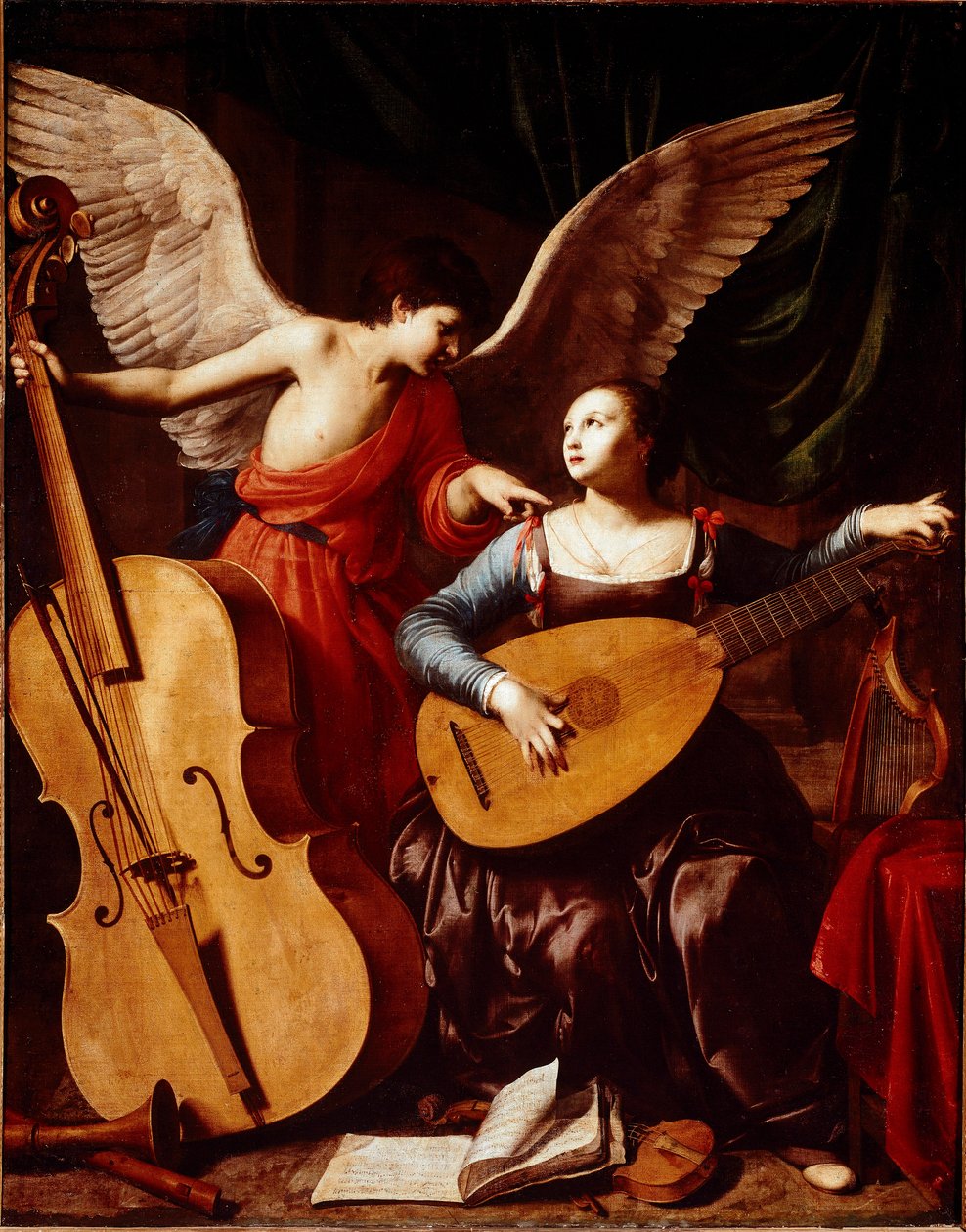 Carlo Saraceni Szent Cecile és az angyal festménye alkotó: Carlo Saraceni