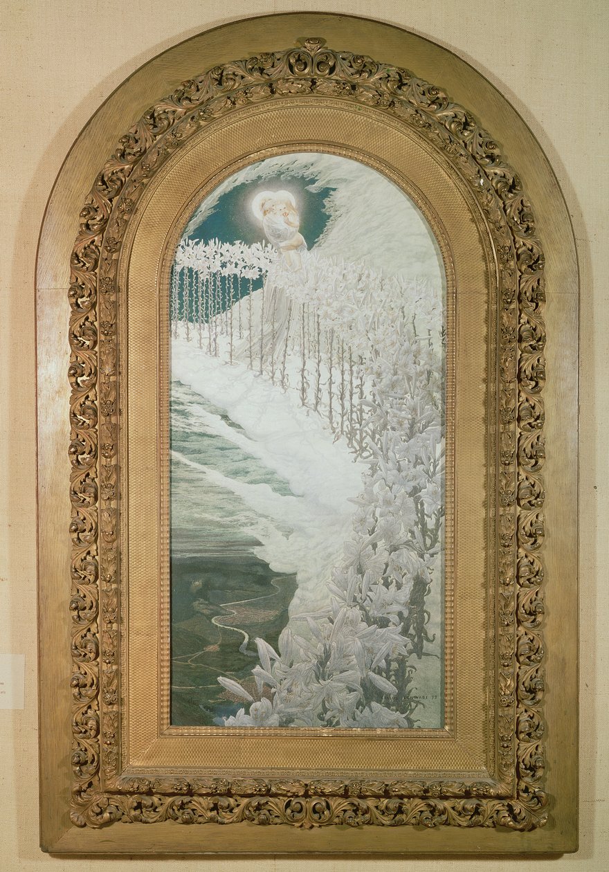 Liliomszűz, 1899 alkotó: Carlos Schwabe