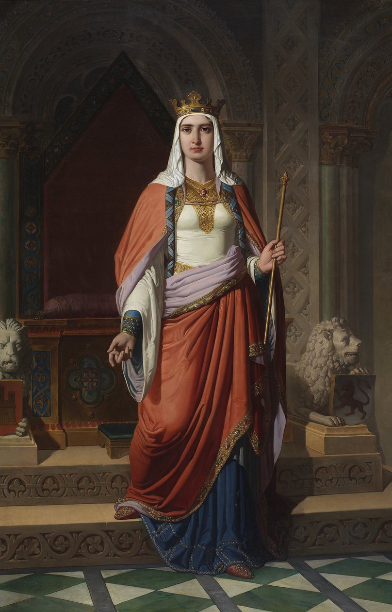 León és Kasztília Urraca királynője, 1857 alkotó: Carlos Múgica y Pérez