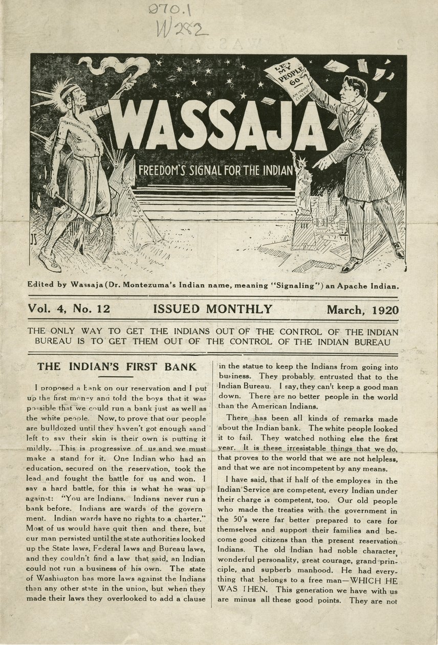 Wassaja, Vol. 4, 12. sz alkotó: Carlos Montezuma