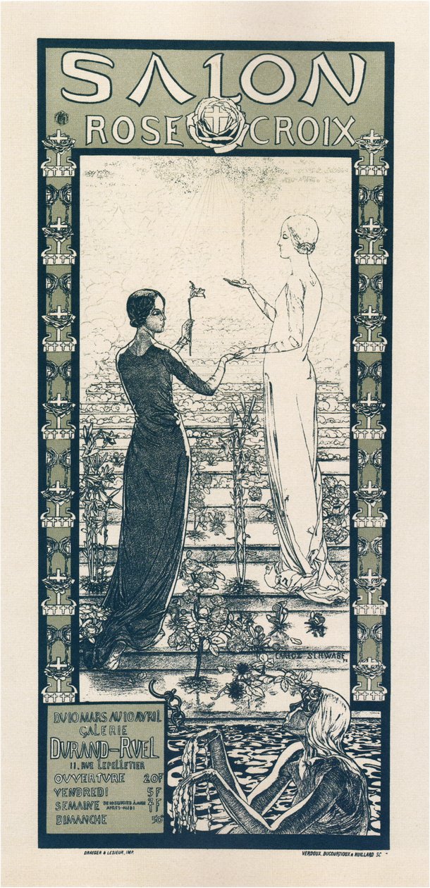 A Rózsa és Kereszt Társaság kiállítása alkotó: Carlos Schwabe