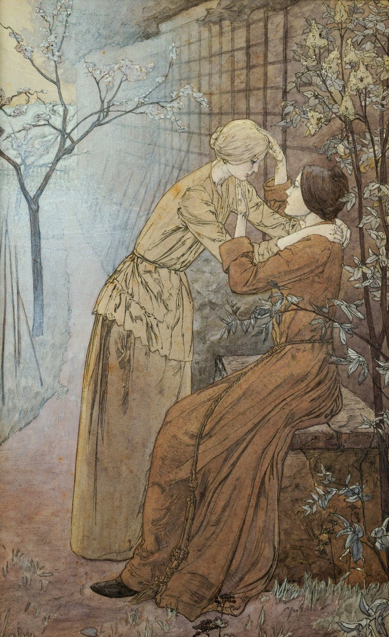 Találkozás, 1892 alkotó: Carlos Schwabe