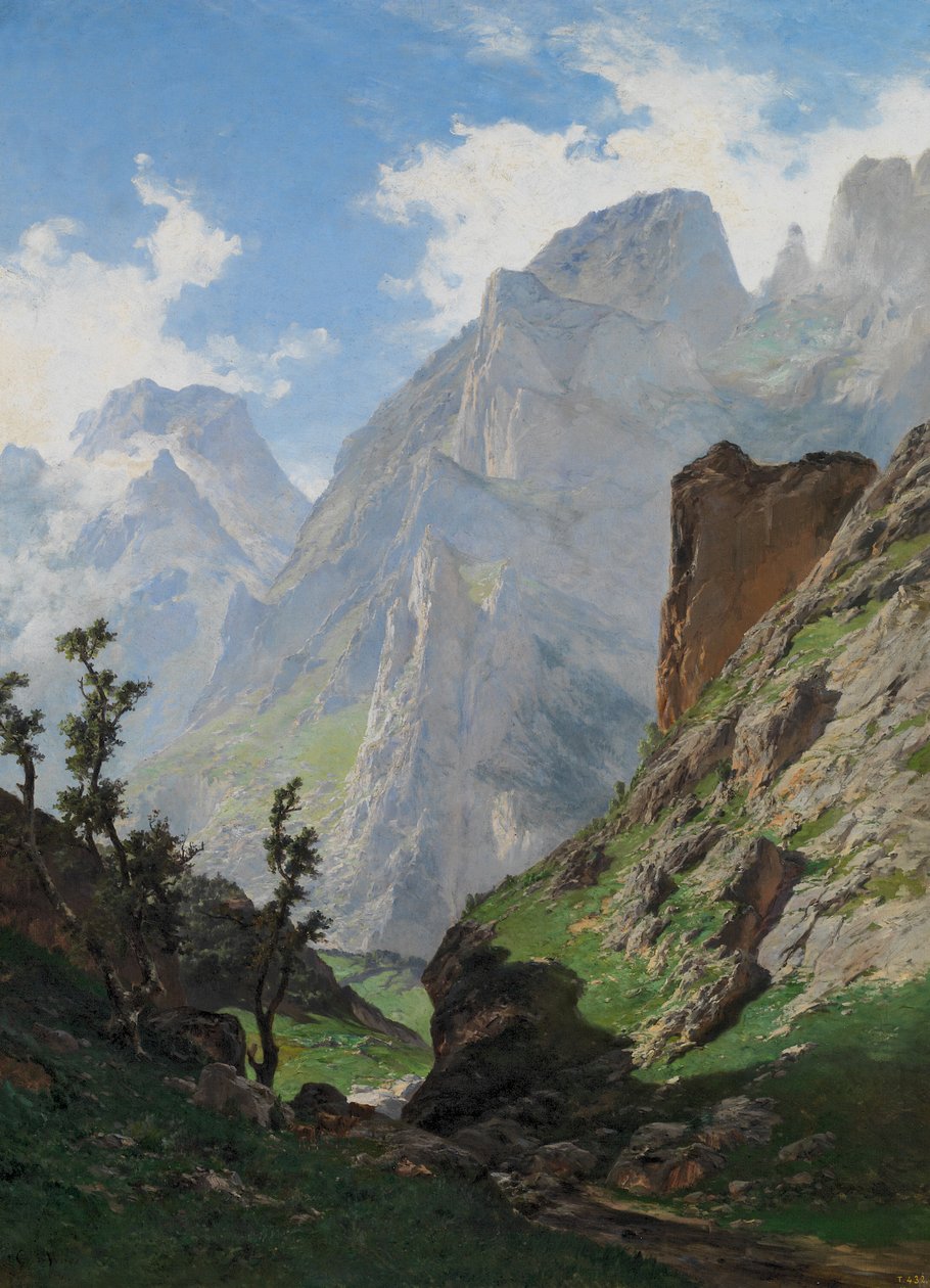 A Mancorbo hágó a Picos de Europán alkotó: Carlos de Haes