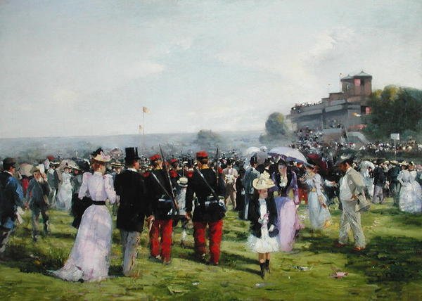 A versenyek vége Auteuilban, 1893 körül (olaj, vászon) alkotó: Carlton Alfred Smith