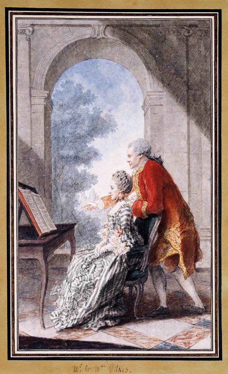 John Wilkes és Miss Gertrude Carmontelle, alkotó: Carmontelle