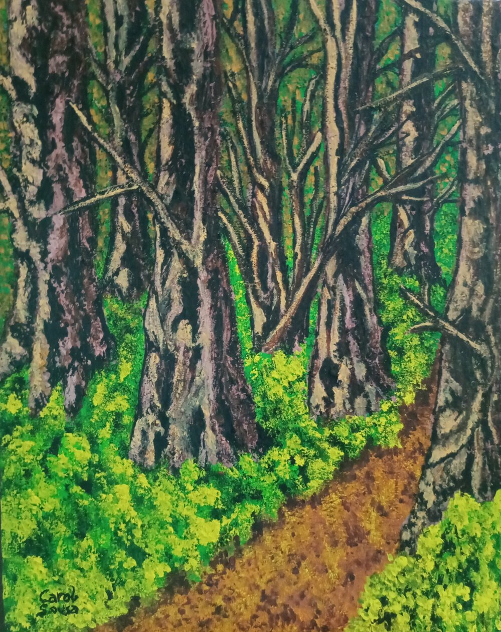 Sendero en el bosque alkotó: Carol Sousa Cuello