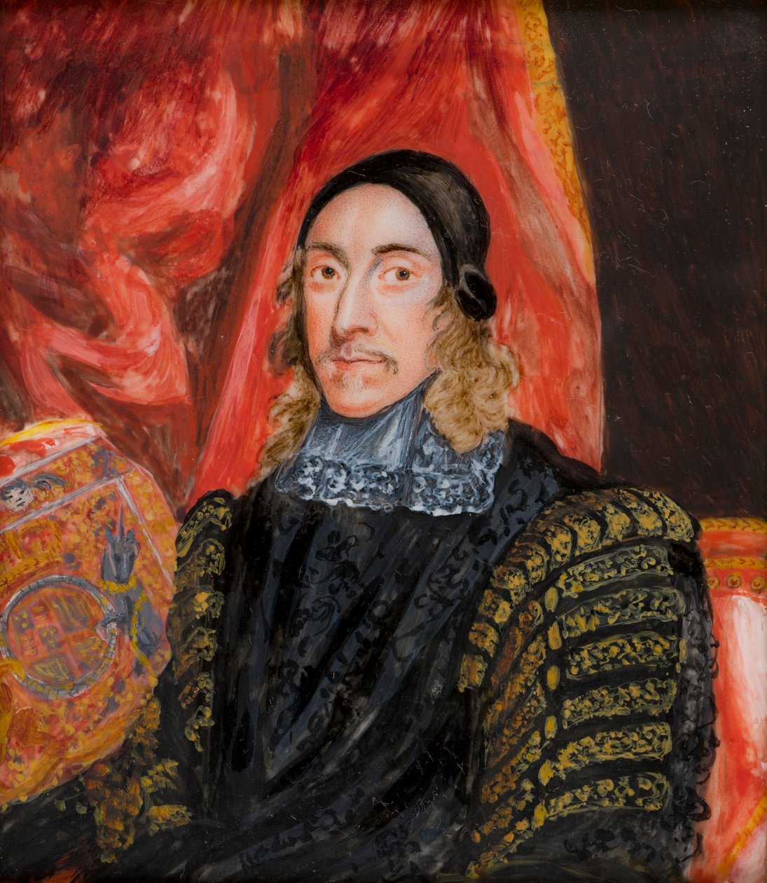 Sir Orlando, a Nagy Pecsét őrzőjének (1606-1674) portréja, 1816-39 körül (olaj, elefántcsont) alkotó: Caroline Bridgeman Simpson