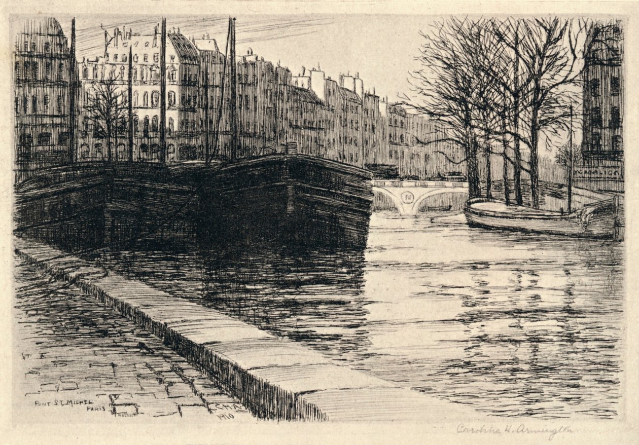 A Pont St Michel, 1915 alkotó: Caroline Helena Armington