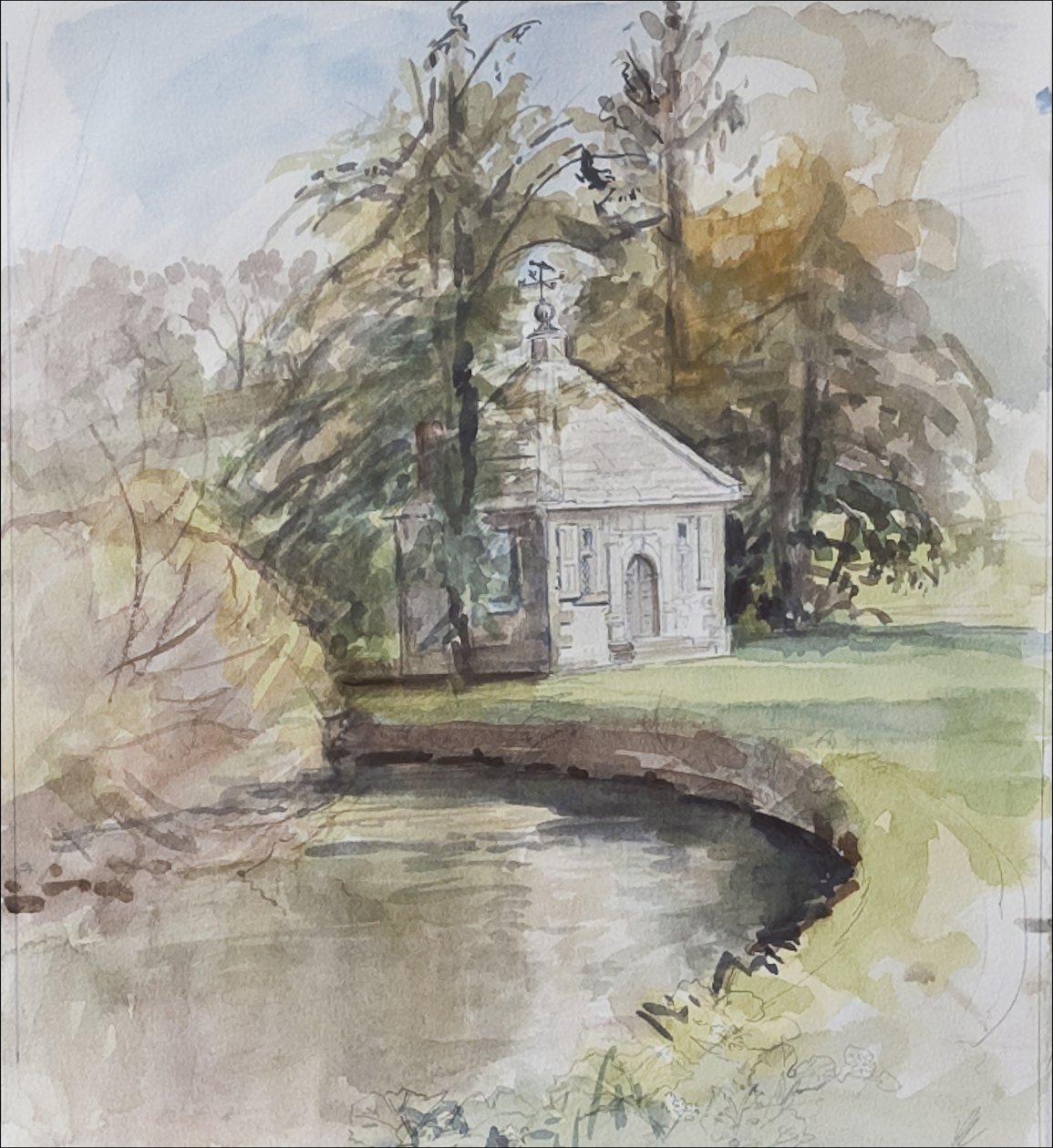 Izaak Waltons Fishing Temple, Dovedale, 2008 (wc papíron) alkotó: Caroline Hervey Bathurst