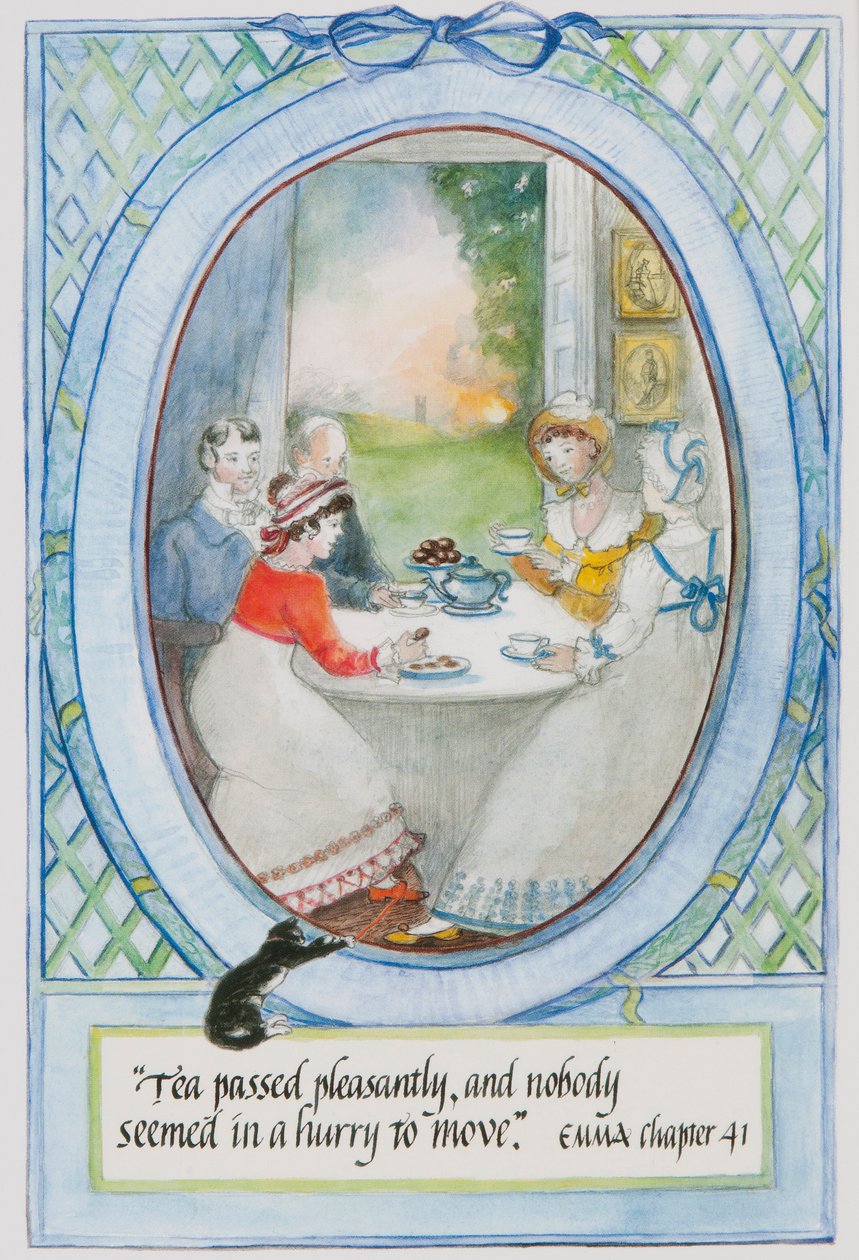 A tea kellemesen telt, és úgy tűnt, senki sem sietett a költözéshez, 2010 (papíron wc) alkotó: Caroline Hervey Bathurst