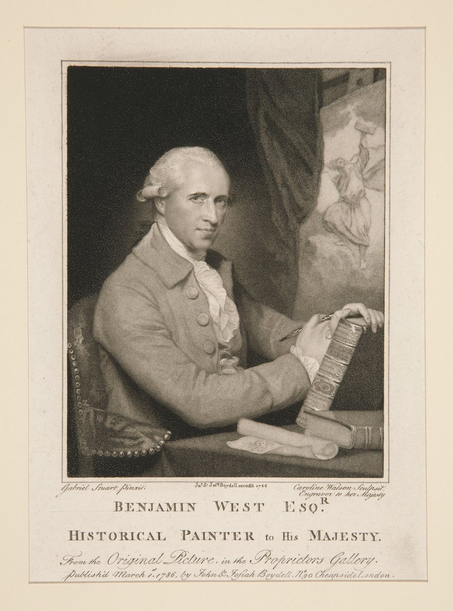 Benjamin West Esq.r / Őfelsége történelmi festője alkotó: Caroline Watson