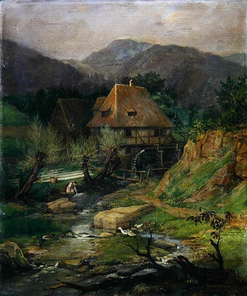 Malom Doernberg közelében (olaj, vászon) alkotó: Caroline von der Embde