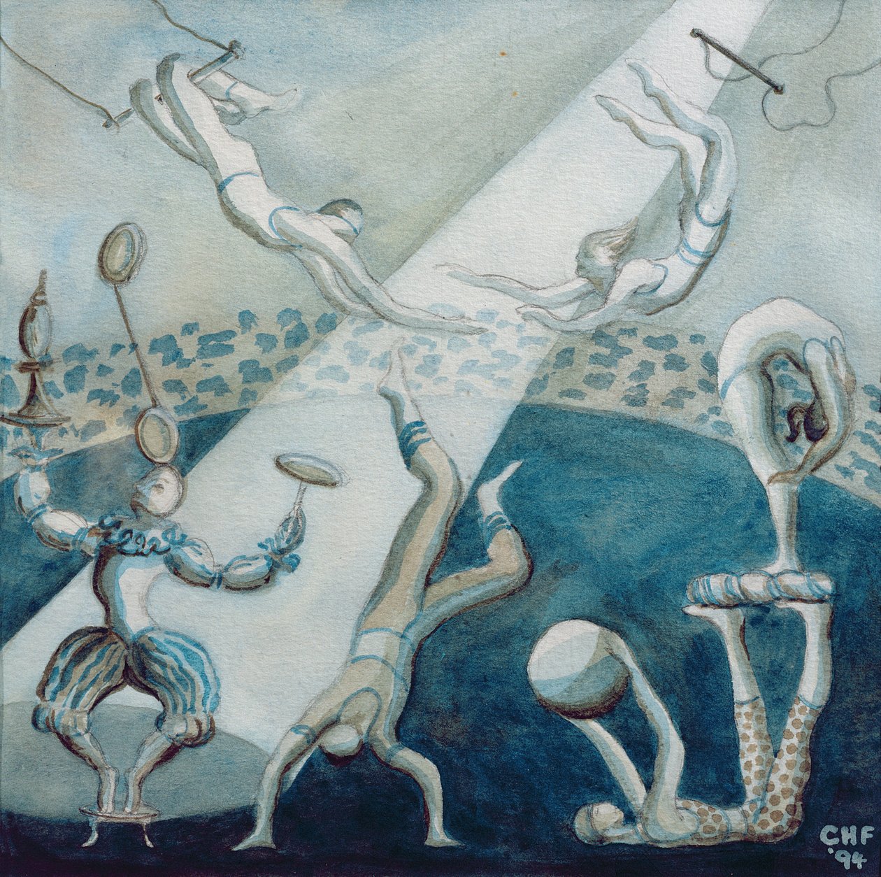 I. cirkuszi jelenet, 1994 (wc papíron) alkotó: Carolyn Hubbard Ford