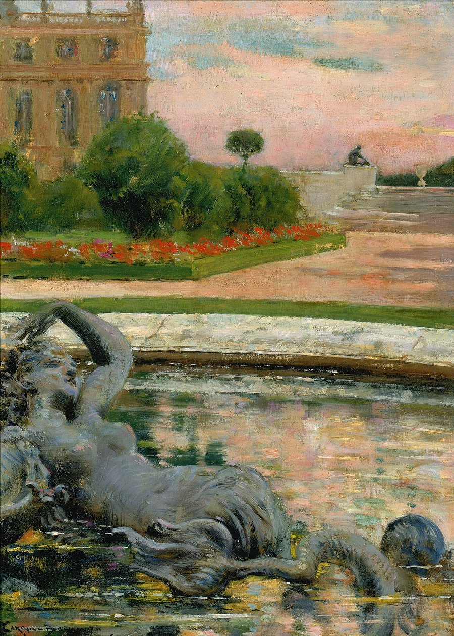 North Parterre, a Szirének szökőkútja, 1913. alkotó: Carroll Beckwith