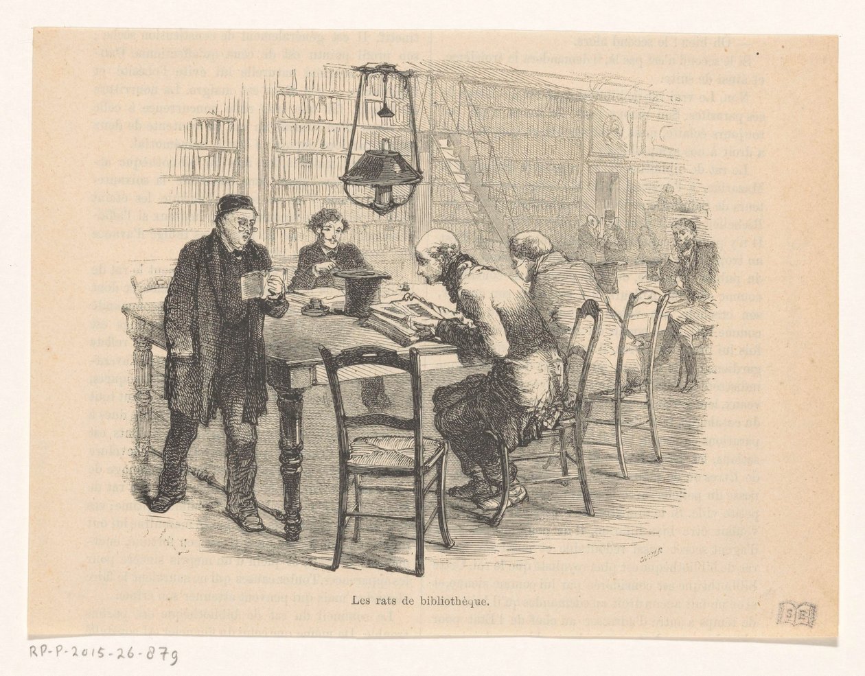 Egy könyvtár olvasóterme Les rats de bibliothèque (cím a tárgyon) alkotó: Carter