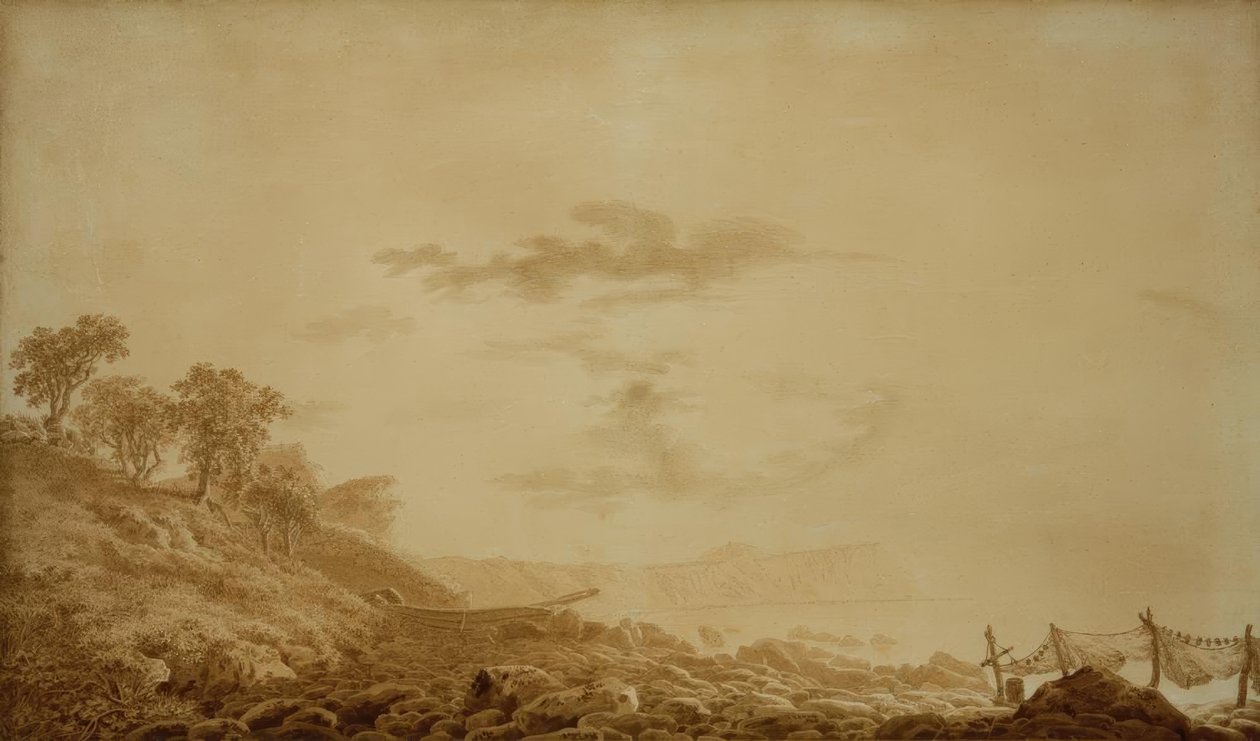 Kilátás Arkonára a holdfényben alkotó: Caspar David Friedrich
