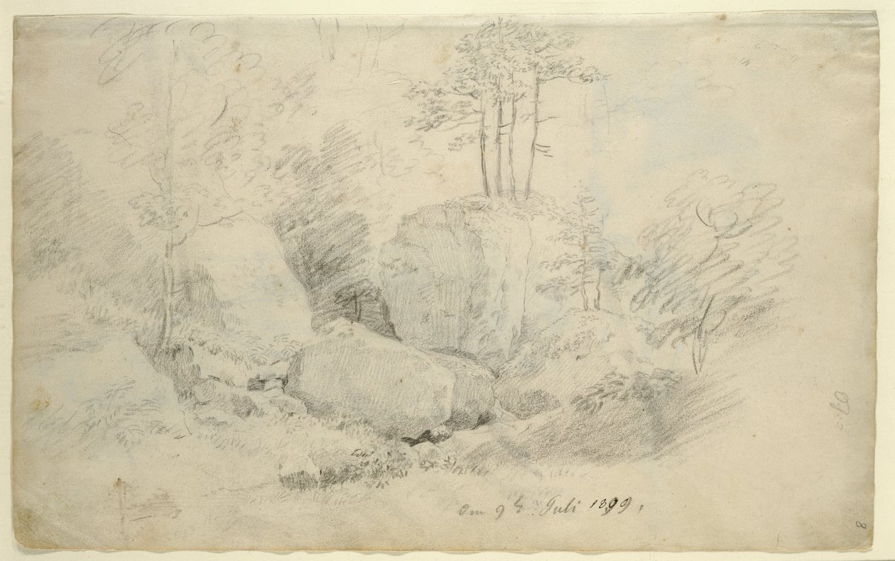 Boulders in Woodland, 1800 alkotó: Caspar David Friedrich