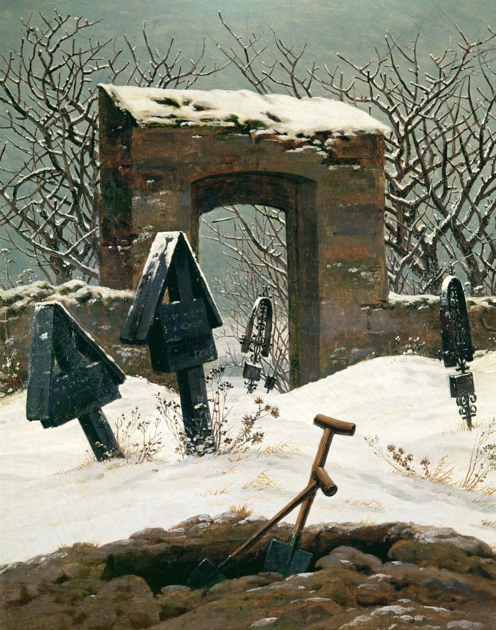 Temető a hóban, 1826 alkotó: Caspar David Friedrich