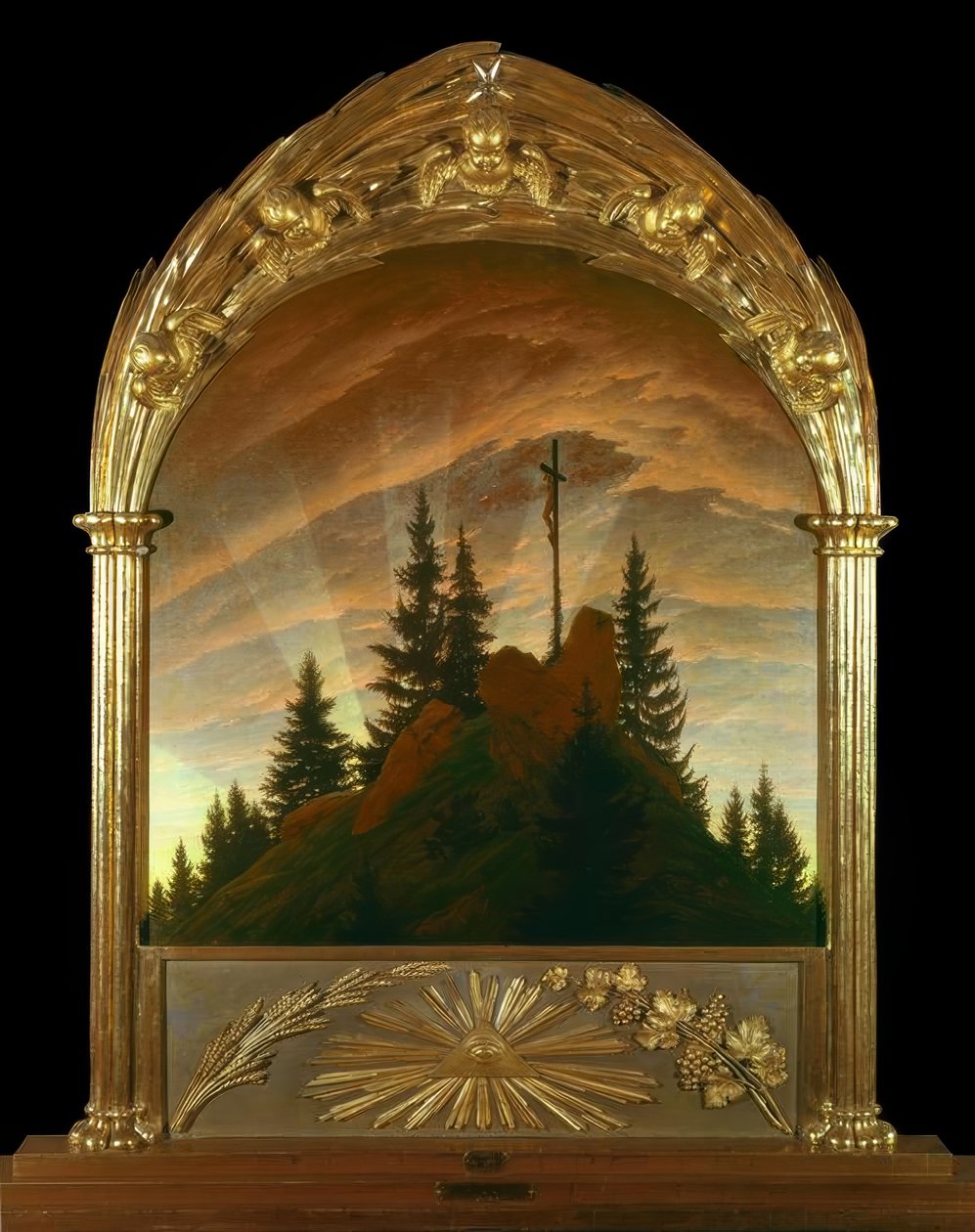 A kereszt a hegyekben alkotó: Caspar David Friedrich
