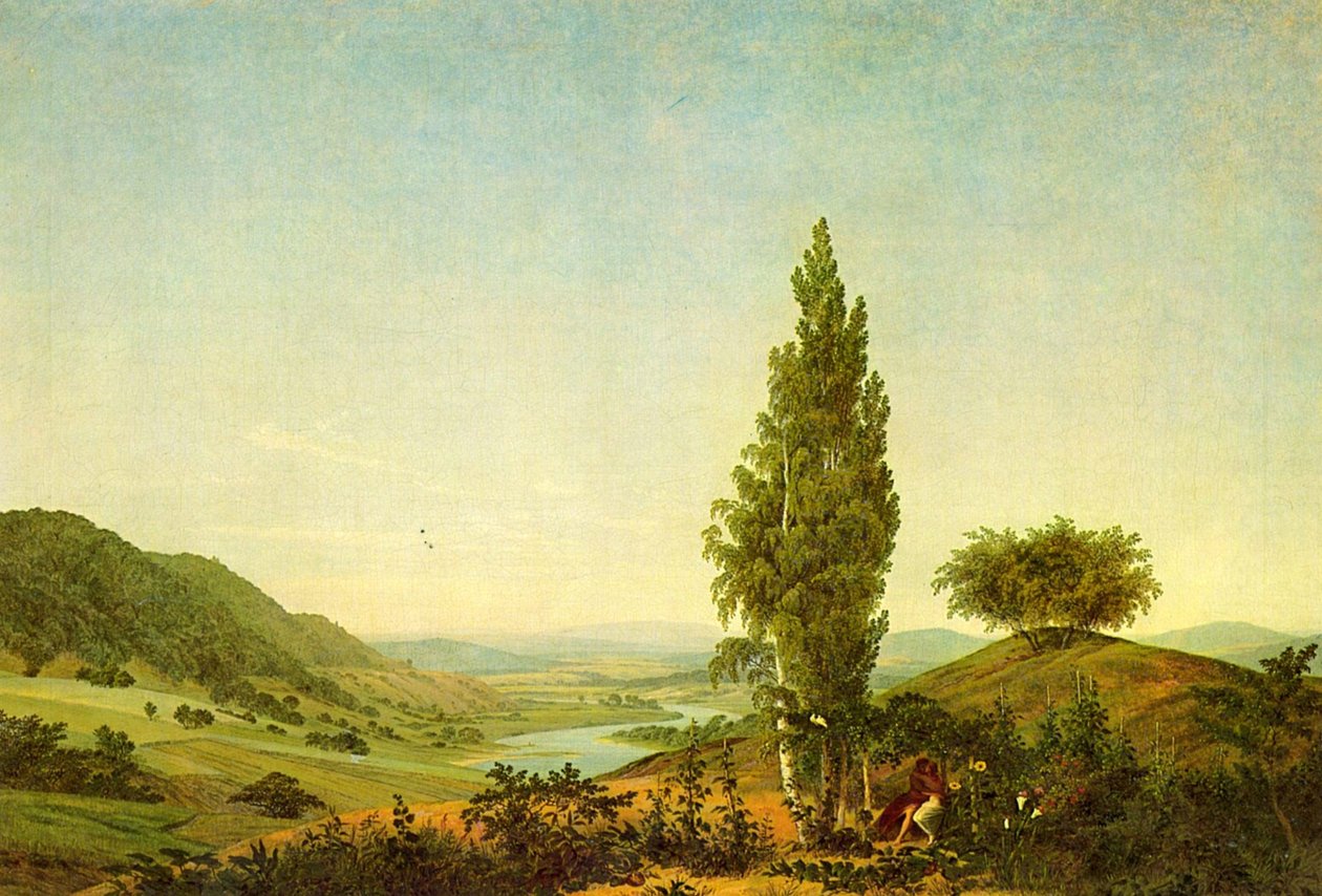 A nyár (táj szerelmesekkel) alkotó: Caspar David Friedrich