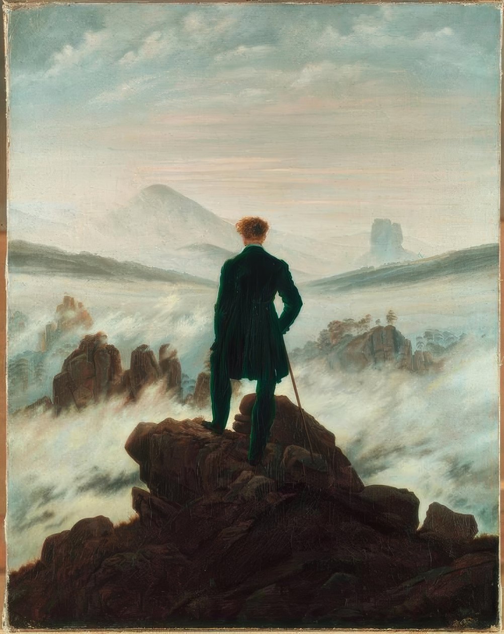 A vándor a Nebel-tenger felett alkotó: Caspar David Friedrich