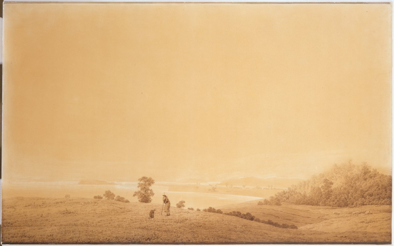 Rügen sziget keleti partja pásztorokkal alkotó: Caspar David Friedrich