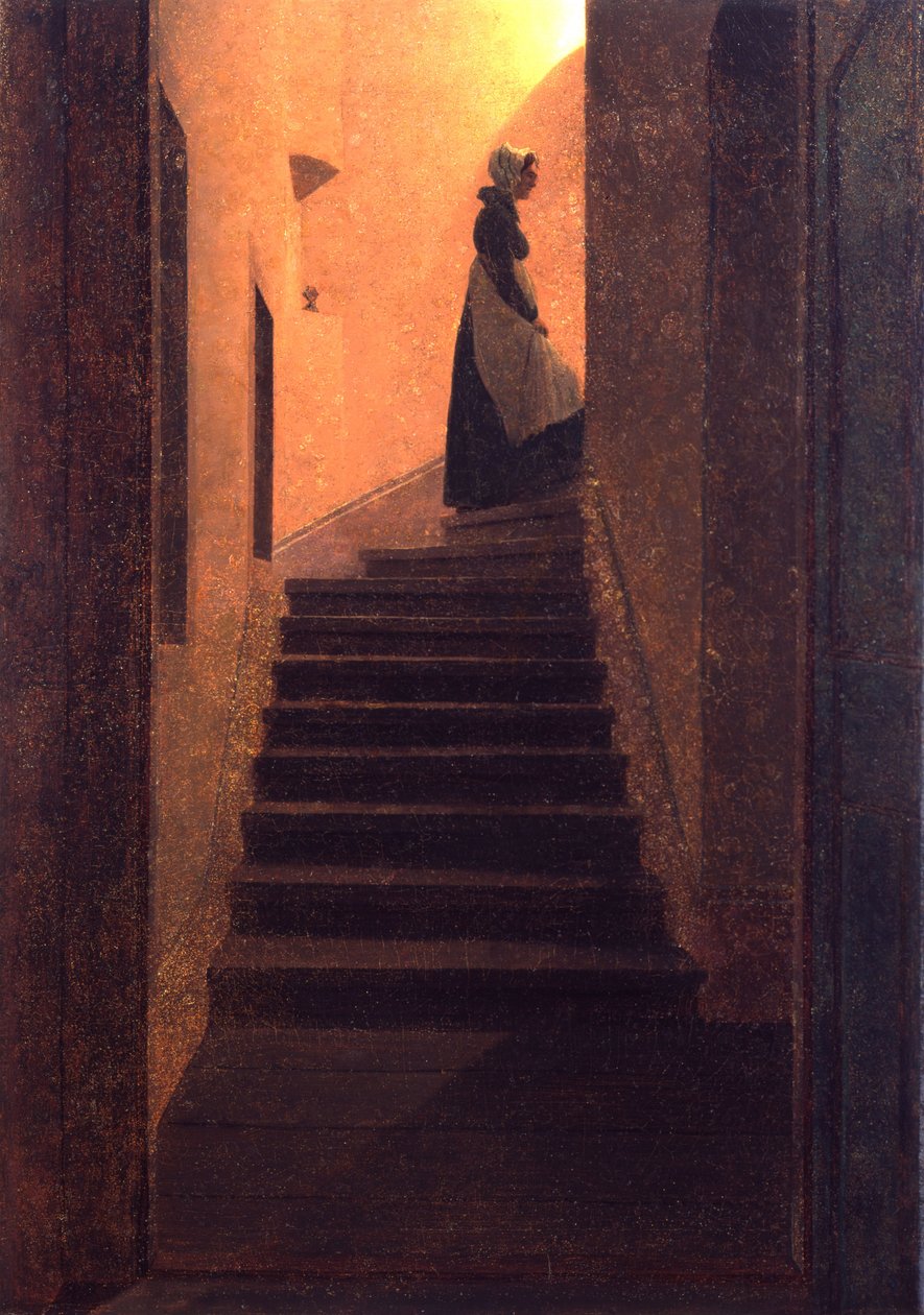 Hölgy a lépcsőn / Caroline a lépcsőn alkotó: Caspar David Friedrich