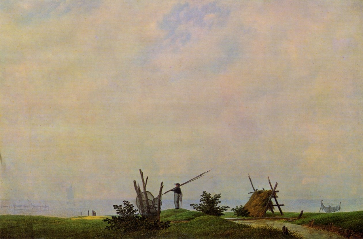 Tengeri strand halászokkal alkotó: Caspar David Friedrich