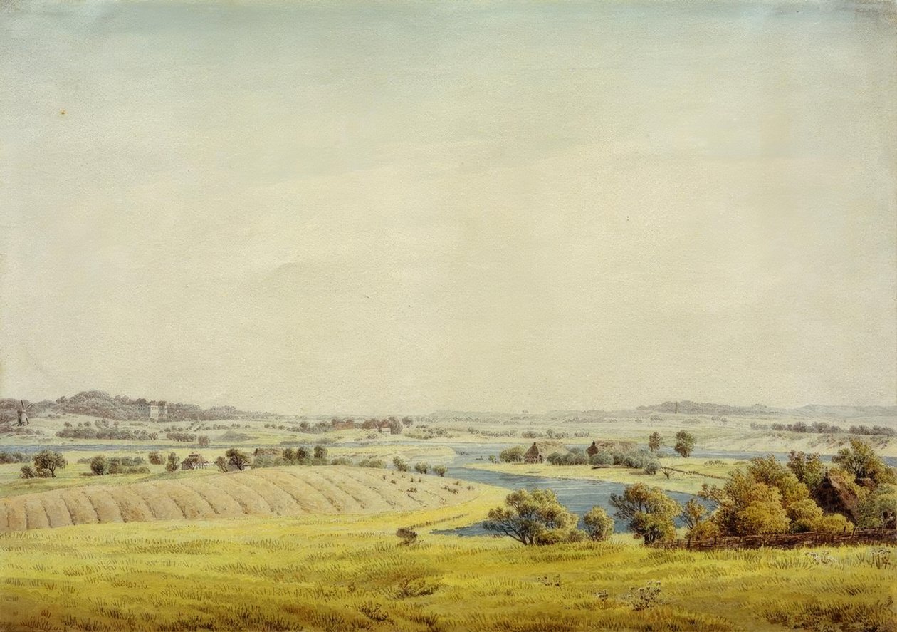 Rügen táj (kilátás a Putbusra) alkotó: Caspar David Friedrich