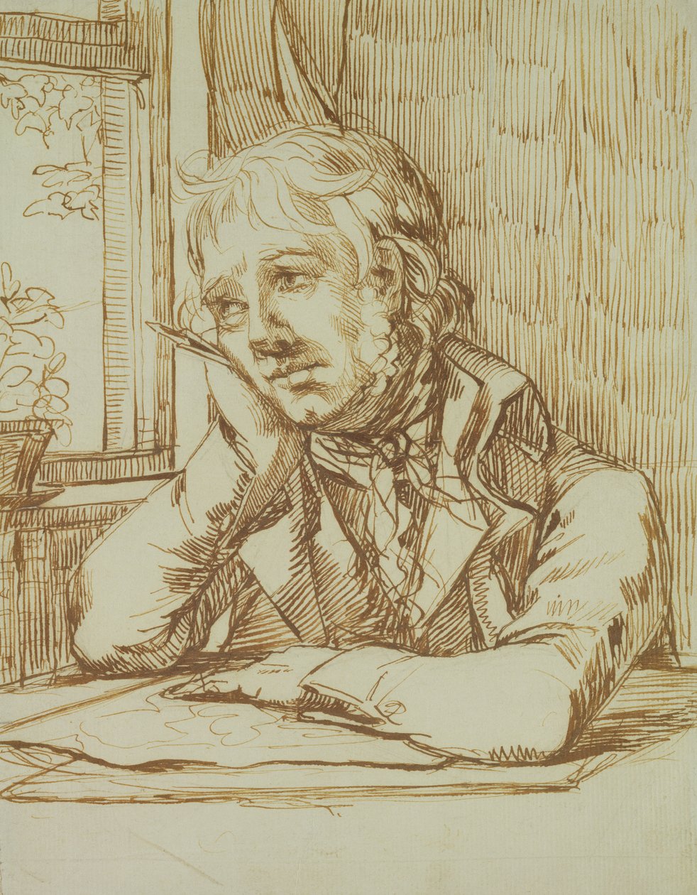 Önarckép (ceruza és toll papíron) alkotó: Caspar David Friedrich