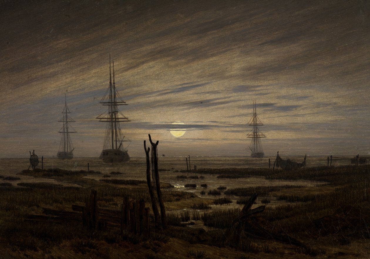 Hajók a horgonyban alkotó: Caspar David Friedrich