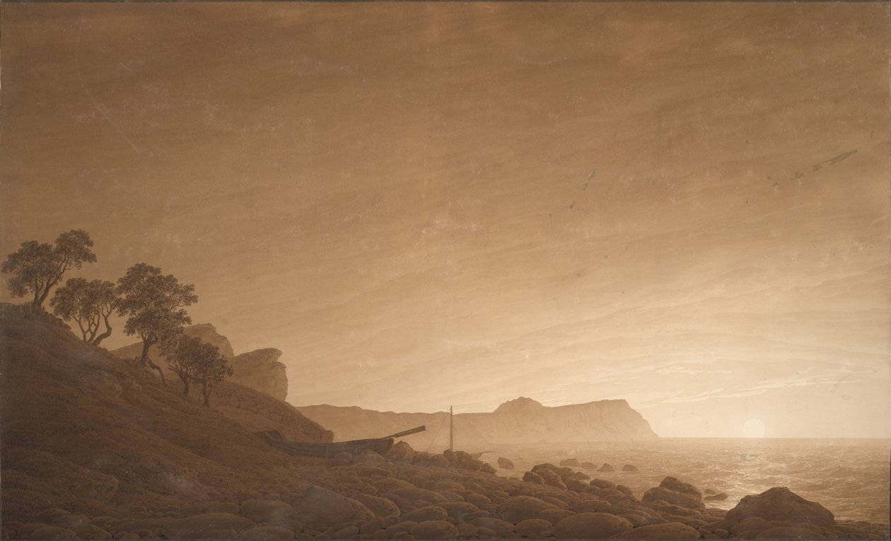 Kilátás Arkonára a Felkelő Holddal, c. 1805-1806 alkotó: Caspar David Friedrich